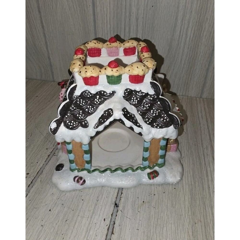 PartyLite Christmas Gingerbread Village 2 Bakery House Candle Holder New Holiday - Picture 2 of 10